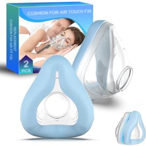 2 Pack Full Face Cushions for AirFit F20 & Airtouch F20, Cooling Fabric for Hot Sleepers, Replacement CPAP Supplies and Mask (Small)