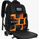 Camera Backpack for DSLR/SLR/Mirrorless Photography Camera, Tactical Camera Bag Case Water-resistant Travel Backpack with 15.6" Laptop Compartment Compatible with Canon