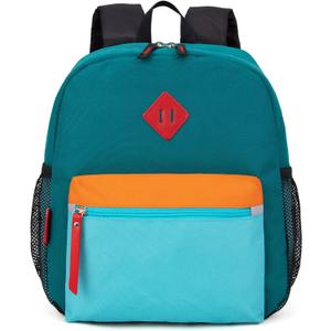 Little Kids Backpack for Boys or Girls, Toddler School Bag Fits 3 to 6 years old, D Green Blue, 12 Inch