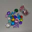 Sloosh Diving Gems Pool Toys, 16 Big Colorful Diamond with Pirate Treasure Chest, Swim Dive Toy for Kids Underwater Gemstone Swimming Training Gift Water Pool Games