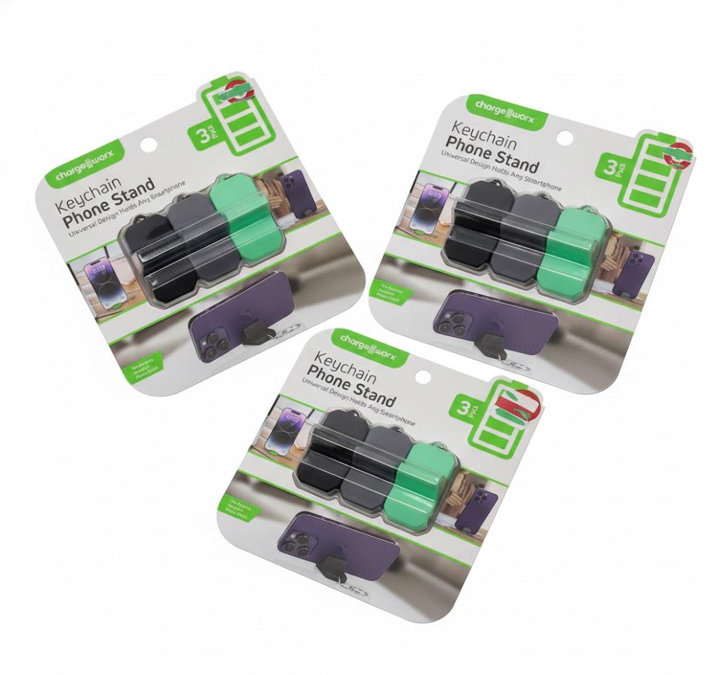 Charger Worx Keychain Phone Stand 3 Pack