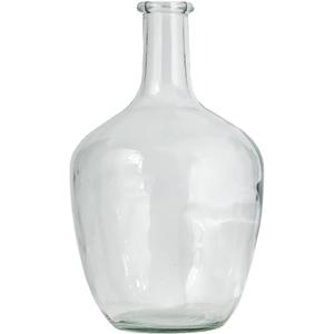 Serene Spaces Living Clear/Brown Tall Vase, Bottle Glass Vase, Elegant Home Decor for Fresh or Dried Flowers, Perfect for Living Rooms, Dining Areas, and Centerpieces (Small - Pack of 1)