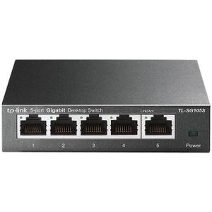 TP-Link TL-SG105S | 5 Port Gigabit Ethernet Switch | Desktop/Wall-Mount | Plug & Play | Fanless | Sturdy Metal 802.1p/DSCP QoS & IGMP Snooping | Compact Design