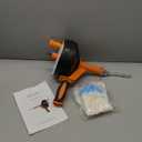 Drain Auger, Clog Remover with Drill Adapter, 25 Feet Flexible Plumbing Snake Use Manually or Powered for Kitchen, Bathroom and Shower Sink, Comes with Gloves (orange)