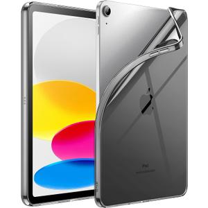 JETech Case for iPad (A16) 11th/10th Generation (2025/2022), Soft TPU Transparent Slim Shockproof Tablet Cover (Black)