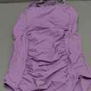 BAVEDER Girls Swimsuit One Piece Swimsuits Solid Ruched Bathing Suit for Girls Full Coverage Modest Padded Swimwear 9-16y (13-14 Years, Purple)