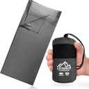 Ultralight Sleeping Bag Liner, Satin Sleep Sack, Comfy Breathable & Cooling & Silky Soft liner, Travel Sheets & Adult Sleep Sack with 2 Way Zipper, Ideal for Backpacking, Hotel, Camping, Hostels