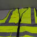 A-SAFETY 7pocket High Visibility Safety Vest Zipper, Construction Vest Reflective Strips ANSI/ISEA Standards for Motorcycle, Running,work, Bicycle Riding Outdoor Activities, Yellow, Size: X-Large