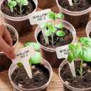 homenote Clear Nursery Pots for Plants,3/4/5/6.7 Inch Plant Pot for Planting Plastic Seedling Pots with Drainage Holes Seed Starter Pot Flower Pots High Transparency with 20 Plant Labels (36 Pack)