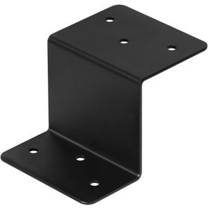 GBGS 10 PCS Black Z Brackets,2" Height Double Angle Z Clip for Wood Shelves Fixing