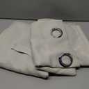 JIUZHEN Ivory Blackout Curtains for Bedroom - Light Blocking and Noise Reducing Grommet Curtains for Living Room Darkening Curtains, Set of 2 Window Curtain Panels, 38 x 63 Inch Length