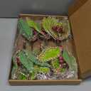 6 Pcs Large Christmas Poinsettia 9.8 Inches Jumbo Artificial Flowers Christmas Tree Ornaments Glitter Poinsettias Decorations Picks for Xmas New Year Wreath Garland Wedding Party Decor