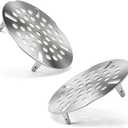 3 Inch Drain Cover Kitchen Sink Strainer, Kitchen Sink Strainer, Commercial Sink Drain, Flat Strainer, Durable Sink Strainer Basket, Replacement Drain Cover on 3-Inch Drain Pipe, 2-Pack