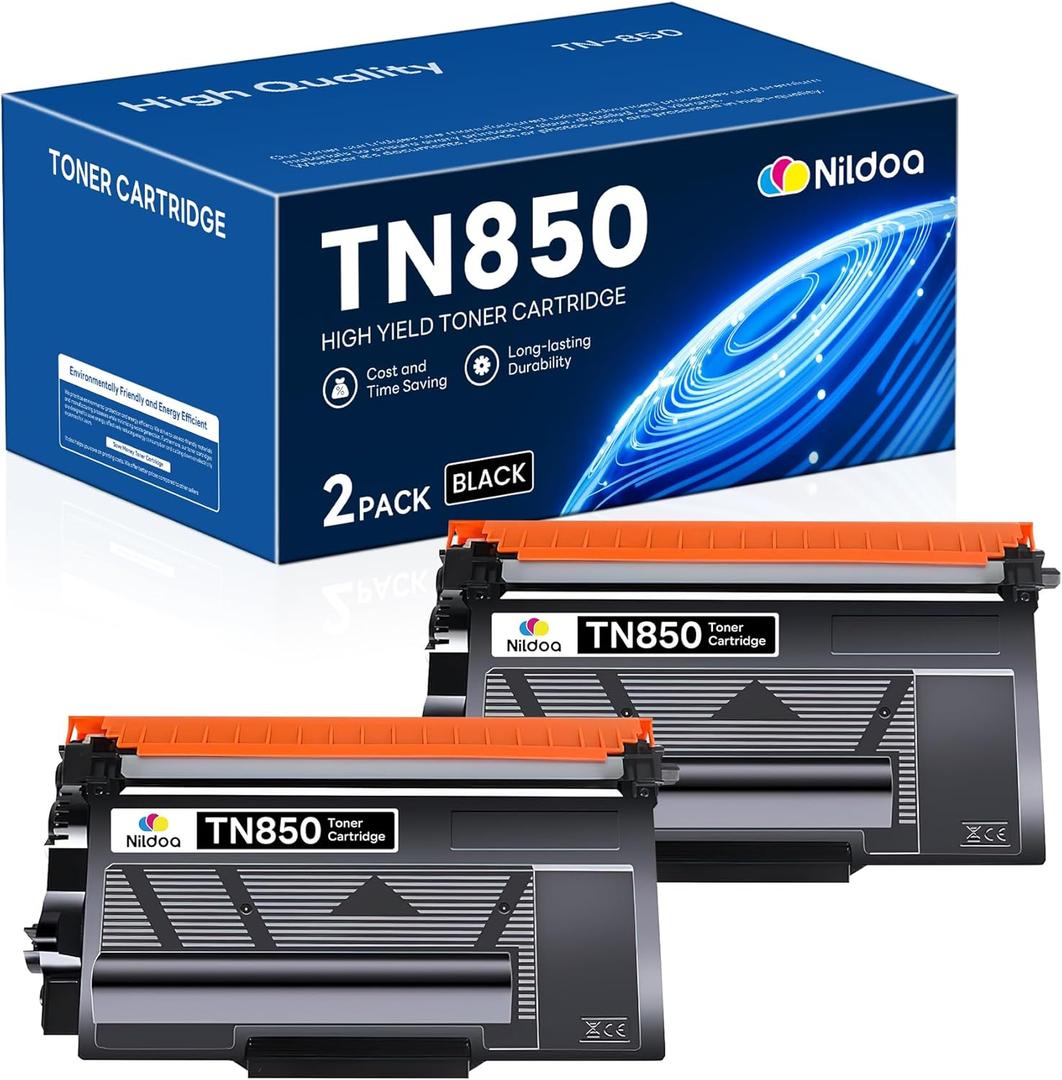 TN850 TN-850 Compatible for Brother TN-850 TN850 Toner Cartridge High Yield HL-L6200DW HL-L5200DW MFC-L5850DW MFC-L6800DW Printer Ink, TN8502PK Black