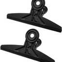 Coideal Extra Large Bulldog Clips - 2 PCS 20cm Long Jumbo XL Bull Binder Paper Clip Clamps for Office (Black, 7 7/8 Inch)