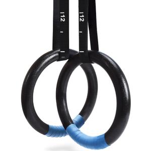 PACEARTH Gymnastic Rings 1100lbs Capacity with 14.76ft Adjustable Buckle Straps Pull Up Exercise Rings Non-Slip Rings for Home Gym Full Body Workout