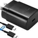 Type C Charger, 25W USB C Wall Charger Super Fast Charging & 6.6FT USB C to C Charger Cable for Samsung Galaxy S26/S25/S24/S24Ultra/S24+/S23/S23Ultra/S23+/S22/S22Ultra/S22+/S21/S21Ultra/S20/Note 20
