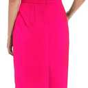 London Times - Short Sleeve Round Neck Sheath Dress - Professional Work Dresses for Wedding Guests - 10 Pink