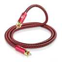 BOAACOUSTIC RCA Coaxial Audio Cable 4N OFC Audiophile RCA Subwoofer Cable, Dual-Shielded, Gold Plated Connectors for CD Player, Amplifier, Subwoofer (6.56ft/2m)