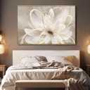 SOUGUAN Flower Wall Art for Living Room 32x48 Inch Gold Large Artwork Painting for Bedroom Kitchen Home Office Room Decore