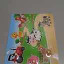 Wooden Puzzles Farm Chunky Baby Puzzles Peg Board, Full-Color Pictures for Preschool Educational Jigsaw Puzzles, 7 Pieces