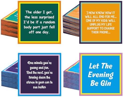 100 Pcs Funny Cocktail Napkins with Humor Sayings 5 x 5 Fun bar Beverage Paper Cocktail Napkins Adult Disposable Decorative for Wedding Birthday Picnic Party