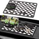 Multifunction Car Anti-Slip Mat, Rotatable Anti Skid Car Dashboard Pad with Temporary Parking Numbe, Universal Car Phone Holder, and Large Pad for Phones Sunglasses Keys Gadgets