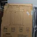 Narrow Baby Gates for Stairs Doorways Auto Close Tension Black Metal Child Pet Safety Gates with Pressure Mount 24-29 Inch Wide