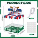 Willinglong 2 Set Baseball Party Decoration Concession Treat Stand 20.5" x 12" Extra Large Treat Stadium Baseball Sports Cupcake Holders Paper Table Centerpieces for Dessert Snack Displays Supplies