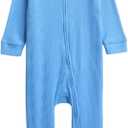 GAP Unisex Baby Two Way Zip Footed One-piece Outfit (3-6 Months, Beach Ball Blue 1)