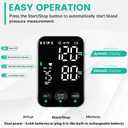 Oklar Blood Pressure Monitor Upper Arm Monitors for Home Use BP Machine Sphygmomanometer with 2x120 Reading Memory Adjustable Arm Cuff 8.7"-15.7" Large Display with LED Background Light Storage Bag