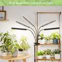 FOXGARDEN Grow Lights for Indoor Plants Full Spectrum, Plant Lights for Indoor Growing with Timer 4/8/12 H, Five-Head 260 LED Clip Grow Lamp with Gooseneck, 4 Brightness Levels for Plant Growing