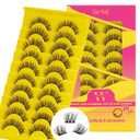 Lash Clusters D Curl Diy Lash Extensions Cluster Lashes 12-14mm Length Eyelash Clusters Wispy Reusable Soft Natural Individual Lashes Cluster Thin Band For Makeup at Home by WLFRHD(Hestic)