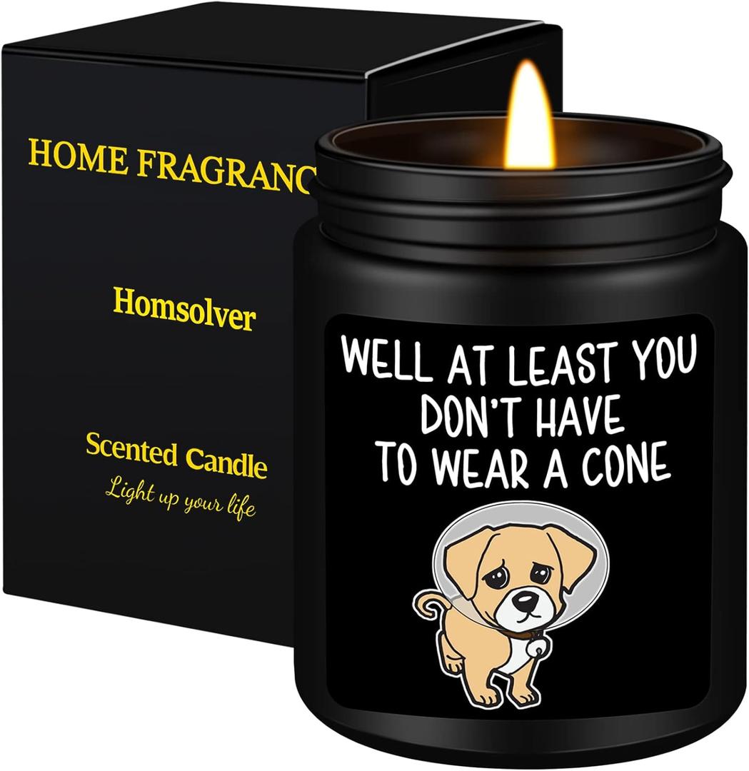 Homsolver Get Well Soon Gifts for Men, Funny Gift for Him After Surgery, Feel Better Cheer Up Inspirational, Sandalwood Candles for Friends Dad Brother Coworker