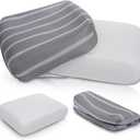 Hot Tub Cushion Pillow for Indoor or Outdoor Use, 16 x 12 x 4.3 Inche Weighted Spa Pillow with Washable 4D Mesh Cover & Non-Slip Micro Dot Bottom, Hot Tub Accessories for Adults,Quick Dry, Grey