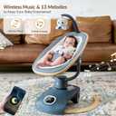 VaVaSoo Electric Baby Swing Newborn for Infants Mamroo with 5 Speeds, Multi Motion 3D Baby Rocker for Girl Boy Swingset Indoor with 13 Melodies Music, Remote Control, Dark Gray