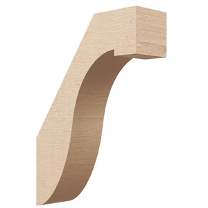Ekena Millwork BRCUR05X16X22DELRCPR De Monte Rough Cedar Woodgrain TimberThane Knee Brace, 5" W x 16" D x 22" H, Primed