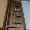 HBCY Creations Rustic Brown Solid Wood Wall Mounted Coat Rack with Shelf, 5 Hooks, 24" Long - Kitchen, Mudroom, Entryway, Bathroom - Includes Mounting Hardware, Coat Hanger, Dog Leash Hooks