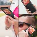 Foluu for Motorola Razr 2024/2025 Case, Leather + Hard PC Shell Ultra Thin Slim Durable Protective Phone Case Cover (Black)