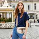 KKXIU Crossbody Sling Bag for Women Trendy Fanny Pack Vegan Leather Chest Bag | Trendy
