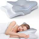Ultra Pain Relief Cooling Pillow for Neck Support, Adjustable Cervical Pillow Cozy Sleeping, Odorless Ergonomic Contour Memory Foam Pillows, Orthopedic Bed Pillow for Side Back Stomach Sleeper (Queen, Dark Grey)