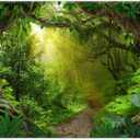 7x5ft Jungle Forest Photography Backdrop Tropical Rainforest Natural Scenery Background Safari Kids Adults Party Decoration Photo Booth Props