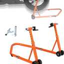 Donext Motorcycle Stand 850LB Adjustable Sport Bike Rear Wheel Lift Swingarm Paddock Stands Orange, 5 Adjustable Heights, U+L