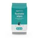 Amazon Basics Flushable Adult Toilet Wipes, Fragrance Free, 42 Count (Pack of 1)