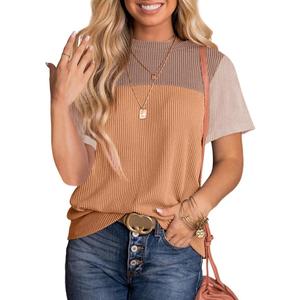 Long Sleeve Shirts for Women Casual Lightweight Sweaters Color Block Striped Tunic Tops L