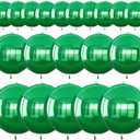 TONIFUL 16Pcs Large Green 4D Giant Round Foil Balloon 4D Mirror Metallic Mylar Sephere Balloons for Christmas New Year Birthday Party Graduation Wedding Baby Shower Decoration Supplies(Mix Sizes)
