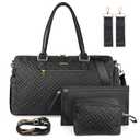 iniuniu Diaper Bag Tote, Large Diaper Baby Bag with Cosmetic bag Changing Pad, Multifunction Waterproof Travel Bag Mommy Bag, Black