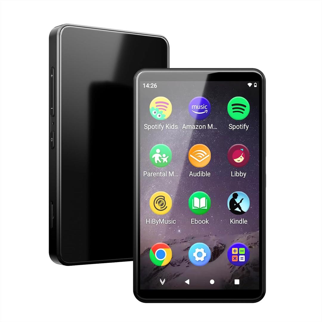 Kids MP3 Player with Parental Control,MP4 MP3 Player with Spotify,Audible,Libby,WiFi Music Player with Speaker Up to 512GB