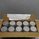 novelinks 16 oz Clear Plastic Jars with Lids, Refillable 16oz Mason Jars with Lids & Storage Containers for Kitchen & Household Use (10 Pack,Silver)