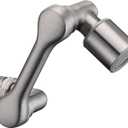 Universal 1080 Swivel Bathroom Faucet Extender with 2 Modes Rotating Faucet Attachment Aerator for kitchen Sink Brushed Nickel